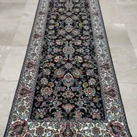 کناره فرش قالیچه ۷۰۰ شونه افشان دودی کاشان