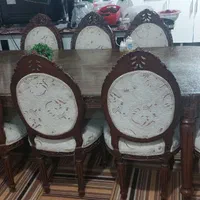 فروش میزغذا خوری ده نفره.|میز و صندلی غذاخوری|شیراز, قلعه شاهزاده بیگم|دیوار