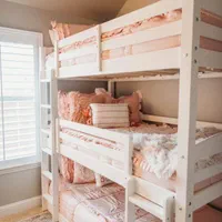 تخت سه طبقه چوبی