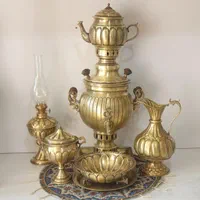سماور زغالی پرسان برنجی گازی ذغالی|سماور، چای‌ساز، قهوه‌ساز|اهواز, شریعتی جنوبی|دیوار