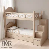 تخت دو طبقه تمام چوب|تخت و سرویس خواب|ارومیه, |دیوار