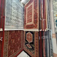 قالیچه ترکمن فرش  سبز و کرم و طوسی و لاکی نگارین|فرش|مشهد, امیر|دیوار