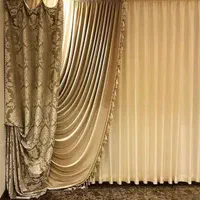 پرده سالنی حریر ترک با دکوری مخمل|پرده، رانر، رومیزی|تهران, تهرانپارس غربی|دیوار