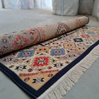 گلیم ستاره کویریزد سرمه ای بژ|گلیم، جاجیم، گبه|تهران, سبلان (لشگر)|دیوار