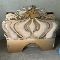 تخت دو‌نفره MDF تاج‌دار قیمت انباری کیفیت شیک|تشک تختخواب|تبریز, |دیوار