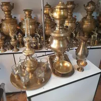 سماور ذغالی کاواک برنجی زغالی گازی منقل سماوری|صنایع دستی و سایر لوازم تزئینی|یزد, |دیوار