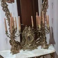 آینه و شمعدان برنج