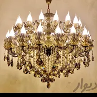 لوستر تمام برنز خالص برنزی|لوستر و چراغ آویز|کرج, حصارک|دیوار
