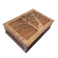 جعبه چوبی دمنوش و تیبک و خشکبار طرح درختی|صنایع دستی و سایر لوازم تزئینی|تهران, امام حسین|دیوار