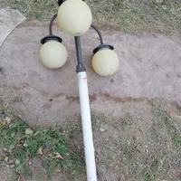 چراغ باغی حبابی 3تایی و پایه چراغ