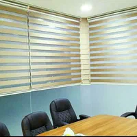 فروش پرده زبرا  کرکره ای نیلوفرانه 4424 مدیریت|پرده، رانر، رومیزی|قم, زاویه|دیوار