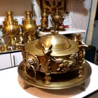 منقل سماوری دیمالانا برنجی زغالی ذغالی|کلکسیون اشیاء عتیقه|کرج, برغان|دیوار