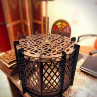 آویز دایره تک شاخه چوبی لوستر|لوستر و چراغ آویز|تبریز, |دیوار