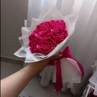 دسته و باکس گل روبانی،کادو/حجاج/تولد/خواستگاری|گل مصنوعی|صومعه‌سرا, |دیوار