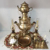 منقل سماوری برنجی زغالی ذغالی سماور آتیک گازی|صنایع دستی و سایر لوازم تزئینی|قزوین, |دیوار