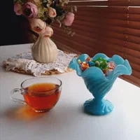 ظرف پایه دار بارفتن انتیک