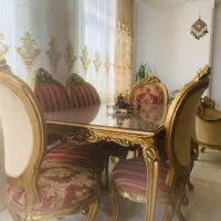 مبلمان سلطنتی+ناهارخوری‌ومیز پارچه ایتالیا درحدنو|مبلمان خانگی و میز عسلی|خاوران, |دیوار