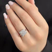 انگشتر نقره کادو تولد جواهری فلاور مارکیز خور کد۱۰|بدلیجات|تبریز, |دیوار