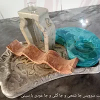 ست جا شمعی و عود و گل