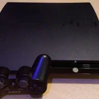 PS3 Slim - کپیخور اصلی - ۲ دسته اورجینال