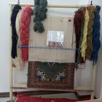 دار قالی نیمه بافته با گره ترکی