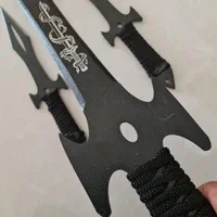 شمشیر سوزنی نینجا۲ لب تیز(مدل بتمن)سه چاقوی پرتابی|کوهنوردی و کمپینگ|شیراز, شاهچراغ|دیوار