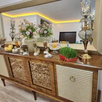 ست آینه کنسول چوبی مدل زمرد