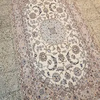 پرده‌ای دستباف نائین ۴متری لچک‌ترنج ۹لا گل‌ابریشم|فرش|تهران, بازار|دیوار