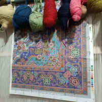 فرش دستبافت نیمه کاره|فرش|قرچک, |دیوار
