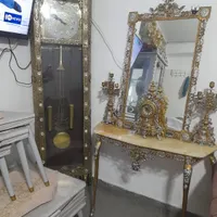 آیینه شعمدان برنزی با ساعت|صنایع دستی و سایر لوازم تزئینی|پاکدشت, |دیوار