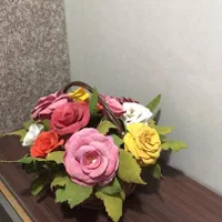 سبد گل،کالسکه گل،شمع کاملا سالم و تمیز و در حد نو|گل مصنوعی|تهران, جنت‌آباد جنوبی|دیوار