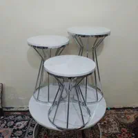 میز عسلی فلزی و جلو مبلی استیل آبکاری فورتیک|مبلمان خانگی و میز عسلی|آفتاب, |دیوار