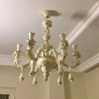لوستر ۶ شاخه مدل حصیری