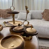 سرویس پذیرایی چوبی فلزی ۵ تکه پرداخت درب منزل|ظروف سرو و پذیرایی|تهران, تهرانپارس شرقی|دیوار