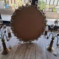 آیینه وشعمدان برنجی