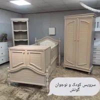 سرویس تخت و کمد نوزادی گونش|تخت و سرویس خواب|اردبیل, |دیوار