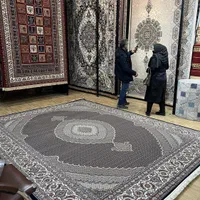 فرش ماشینی طرح ماهی کمال الملک خوی