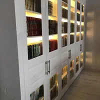 کتابخانه دیواری چوبی دربدار شیشه خور ممبران|کتابخانه، شلف، قفسه‌های دیواری|تهران, اتحاد|دیوار