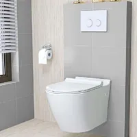 *توالت فرنگی وال هنگ چینی مروارید+استراکچر نصب*