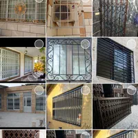دَرب اکاردیِونی های اهنی حفاظ بالکن پنجره دیوارها