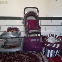 کالسکه وکریروسبدحمل نوزادوکیف  لباس نوزادوراهرروک