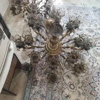 ۲عدد لوستر ۱۲ و ۱۶ شاخه برنزی در حد نو|لوستر و چراغ آویز|تهران, ارامنه|دیوار