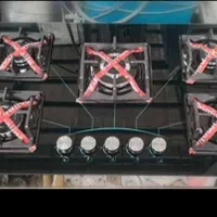 اجاق گاز توکار صفحه جدید ۵شعله شیشه مدل j10