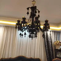 لوستر۶ لامپ باکارات سیاه|لوستر و چراغ آویز|تهران, بهارستان|دیوار