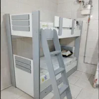 تخت دوطبقه فلزی و چوبی و تک نفره|تخت و سرویس خواب|ایلام, |دیوار