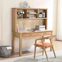 میز تحریر و مطالعه با کتابخانه چوبی تمام چوب طبیعی