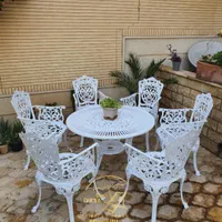 صندلی باغی آلومینیومی صدف دسته دار با تسمه|صندلی و نیمکت|شیراز, قالیشویی|دیوار