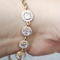 دستبند نگینی رنگ ثابت