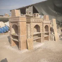 تولید شومینه سنگی کباب پز آبنما سنگی نصب|بخاری، هیتر، شومینه|تهران, شوش|دیوار