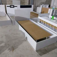 تخت یکنفره تختخواب یکنفره بهمراه کفی